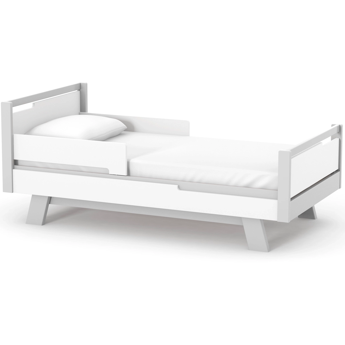 Кровать подростковая Верес Манхэттен бело-серый 1600x800